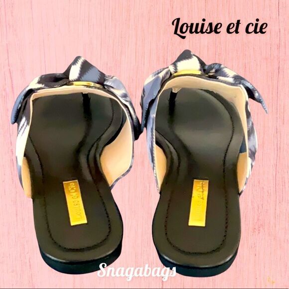 LOUISE ET CIE LO ANTONIA SATINA CALF SCARF TIE THONG SLIP ON SANDAL SHOE 8M - Picture 6 of 8